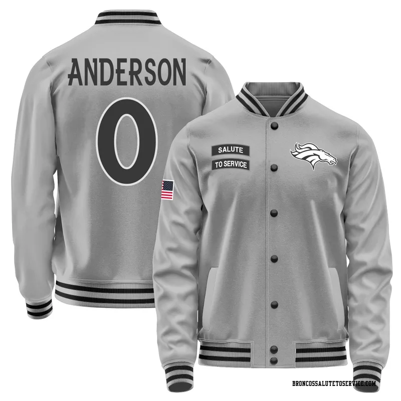 Men's Tycen Anderson Denver Broncos Gray Salute to Service Performance Jacket