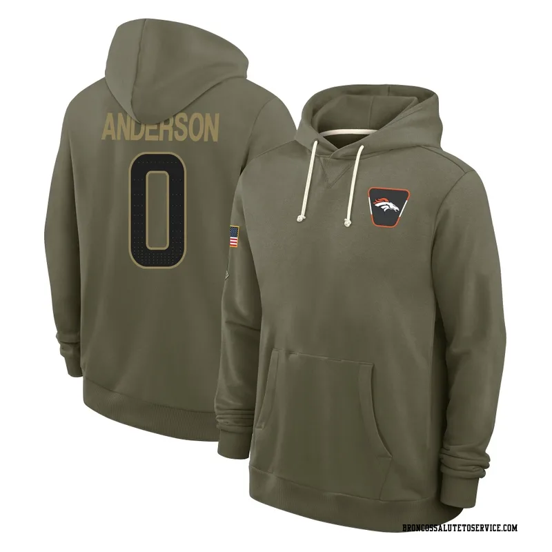 Youth Tycen Anderson Denver Broncos Olive 2025 Salute to Service Hoodie